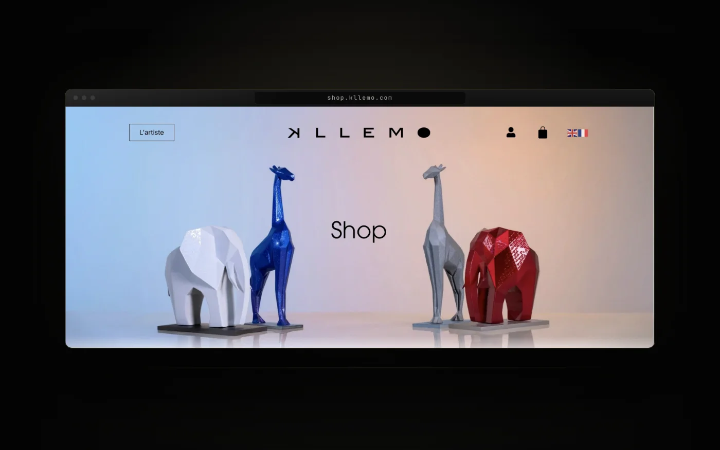 Le site Kllemo : boutique